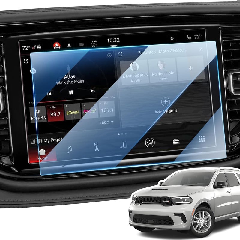 LANGBEAN 10.1-Inch Screen Protector for 2021-2025 Grand Cherokee L (Limited/Summit/Overland/Summit Reserve) Infotainment Touchscreen, 9H Tempered Glass Anti-Fingerprint 2025 Grand Cherokee Accessories(HD) - Image 1